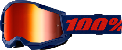 Strata 2 Goggle Navy Mirror Red Lens