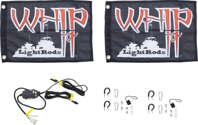 WHIPITLIGHTRODS 5' Light Rod Whip - Pair - Chase - Black SB-CHSBTR-152
