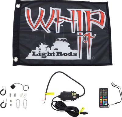 WHIPITLIGHTRODS 3' Light Rod Whip - Chase - Black SB-CHSBTR-131