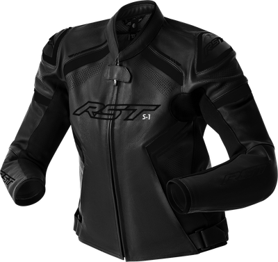 Womens S1 D3o Leather Jacket Black/Black 3xl