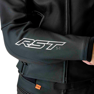S1 D3o Leather Jacket Blk/Whi Lg