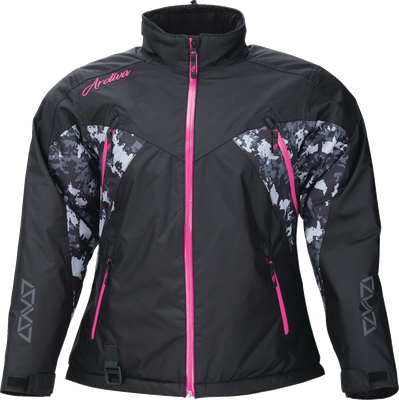 ARCTIVA Women's Pivot 7 Insulated Jacket - Black/Camo Gray/Pink - Medium 3121-0848