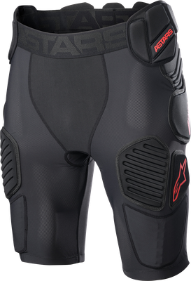 ALPINESTARS Bionic Pro Protection Shorts - Black/Red - 2XL 6507523-13-2X
