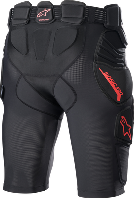 ALPINESTARS Bionic Pro Protection Shorts - Black/Red - Large 6507523-13-L