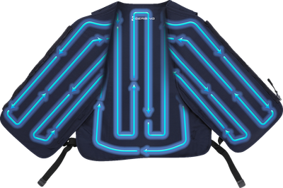 GERBING HEATED CLOTHING 5V Touch Button Circulatory Cooling Vest - Blue GER-CV-5V-N-OS