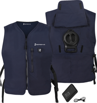 GERBING HEATED CLOTHING 5V Touch Button Circulatory Cooling Vest - Blue GER-CV-5V-N-OS