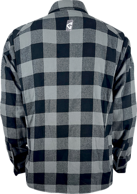 GERBING HEATED CLOTHING 7 V Battery Heated Flannel Shirt - Gray/Black - Large GER7VFS-BG-L