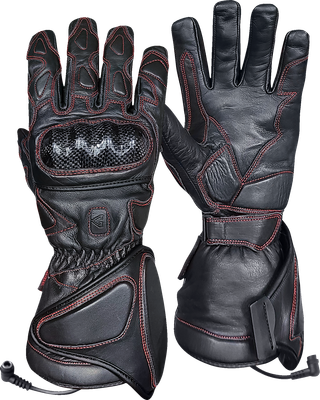 GERBING HEATED CLOTHING 12 V Extreme Hard Knuckle Heated Gloves - Black - Medium GER-EXGL-12-B-M