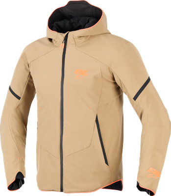 ALPINESTARS Aeroshell Waterproof Jacket - Dark Khaki/Black/Orange Fluo - XL 3200226-8038-XL