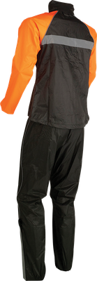 Z1R Women's 2-Piece Rainsuit - Black/Orange - XS 2853-0033