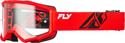 Youth Focus Goggle Red/Black W/ Clear Lens