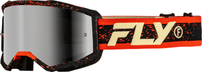 Zone Goggle Black/Red/Cream W/ Silver Mirror/Smoke Lens