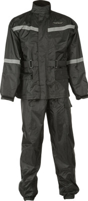 2 Piece Rain Suit Black Md