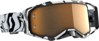 SCOTT Prospect Amplifier Goggle - Marble Black/White - Gold Chrome Works Lens 285536-7082324