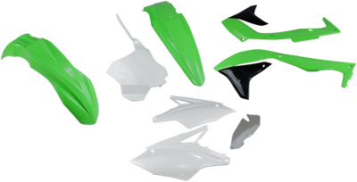 UFO Replacement Body Kit - OEM Green/White/Black - Kawasaki - KXF '18 KAKIT226@999