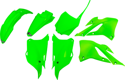UFO Replacement Body Kit - Neon Green - Kawasaki - KX KAKIT229@AFLU