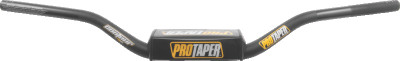 ProTaper Contour CR High handlebar in Jet Black with bar pad, front view