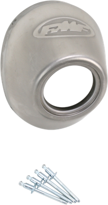 FMF Replacement Rear Cone Cap - Stainless Steel - Straight Cut - Powercore 4/Q4 040634