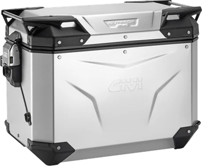 GIVI Outback Evo Side Case - Left - 48 Liter - Silver Anodized OBKEV48AAL