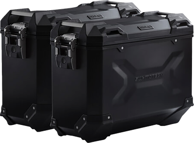 SW-MOTECH TRAX ADV Aluminum Case System - Black - Suzuki V-Strom 650 '16-'24 KFT.05.876.70001/B