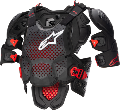 ALPINESTARS A-10 v2 Full Roost Guard - Black/Red - M/L 6700523-1431-ML