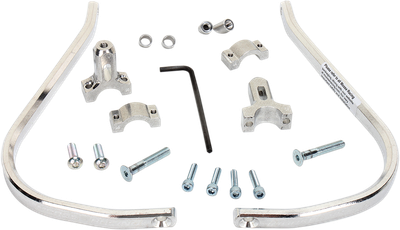 MOOSE OFFROAD Aluminum Handguards - 1-1/8" - Silver 50-4014S