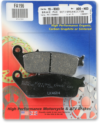 EBC Organic Brake Pads FA196