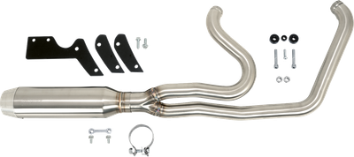 VANCE & HINES 2-into-1 Gaslighter Exhaust System - Brushed - M8 Softail 27349