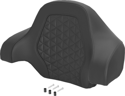 SADDLEMEN Deluxe Tour Pack Sissy Bar Pad - Tri Gripper - Black 071021100