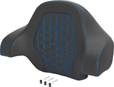 SADDLEMEN Deluxe Tour Pack Sissy Bar Pad - Tri Gripper - Blue 071021101