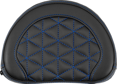 SADDLEMEN Contoured Sissy Bar Pad - Tri-Gripper - Blue Stitch - 2" Thick 051321101