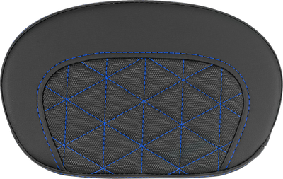 SADDLEMEN Mini Contour Sissy Bar Pad - Tri-Gripper - Blue Stitch 061021101