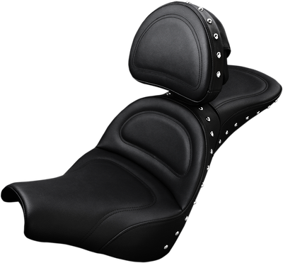 SADDLEMEN Explorer Special Seat - Studded - w/ Backrest - FXBB/FXST '18-'24 818-30-040