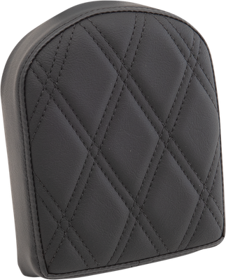 DRAG SPECIALTIES SEATS Sissy Bar Pad - Double Diamond - Black - Short - 2" Thick 0822-0443