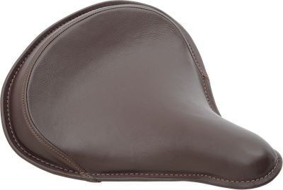 DRAG SPECIALTIES SEATS Seat - Spring Solo - Large - Brown Leather/Perimeter Stitch 0806-0049