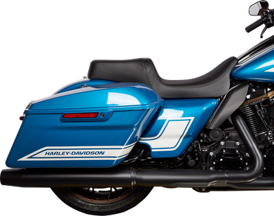 DRAG SPECIALTIES SEATS Predator 1Up Seat - Solar Leather - Black - Smooth - FLH '08-'23 08011493