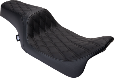 DRAG SPECIALTIES SEATS Predator 1Up Seat - Vinyl - Double Diamond Black Stitch - FLH '08-'23 0801-1483