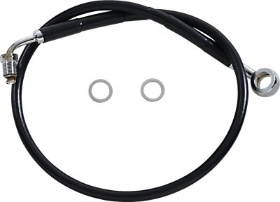 DRAG SPECIALTIES Brake Line - +4" - Black - '18-'24 Softail 618631-4BLK