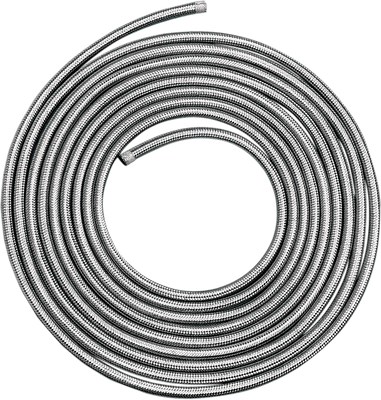 DRAG SPECIALTIES Braided Oil/Fuel Hose - Stainless Steel - 3/8" x 25' 096614-BX-LB6