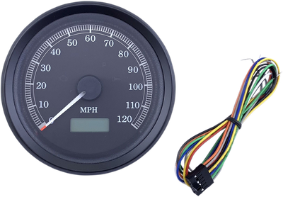DRAG SPECIALTIES Universal 3-3/8" Programmable Electronic Speedometer - MPH - Black Face - Black Bezel T21-69A3BBDSR