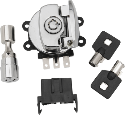 DRAG SPECIALTIES Side Hinge Ignition Switch with Fork Lock - Chrome 21-0209K