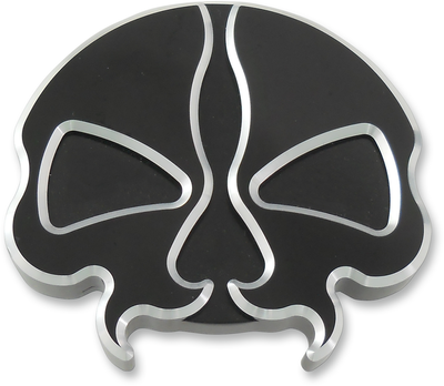 DRAG SPECIALTIES Gas Cap - Vented - Split Skull - Black 78048B