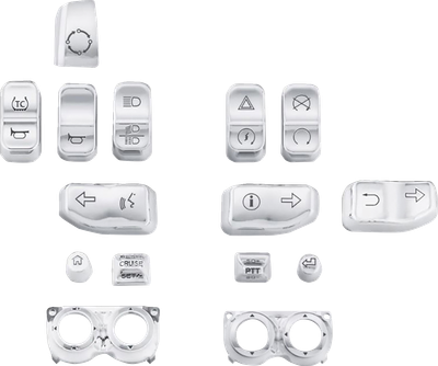 DRAG SPECIALTIES Switch Cap Kit - Chrome H18-0358CO-C