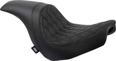 DRAG SPECIALTIES SEATS Predator Seat - Double Diamond w/ Black Sitching - Vinyl - FLSB/FXLR '18-'23 0802-1517