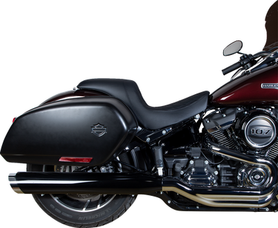 DRAG SPECIALTIES SEATS Predator Seat - Double Diamond w/ Black Sitching - Vinyl - FLSB/FXLR '18-'23 0802-1517