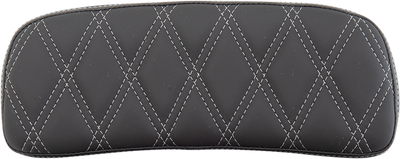DRAG SPECIALTIES SEATS Chopped Tour-Pak Pad - Solar Leather - Silver Double Diamond - 1-3/4" Thick 0822-0433