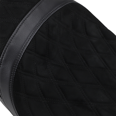 DRAG SPECIALTIES SEATS Low Touring Seat - Vinyl/Faux Suede - Diamond - Ness Winged Tanks - FL '08-'23 0801-1078