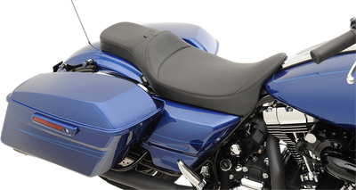 DRAG SPECIALTIES SEATS Extended Reach Predator Seat - Mild Stitched - Backrest Recepticle - FL '08-'24 0801-1005