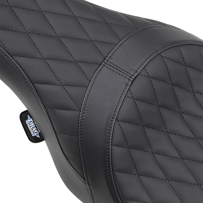 DRAG SPECIALTIES SEATS Caballero Seat - Solar Reflective Leather - Diamond Stitch - FL '08-'23 0801-1003