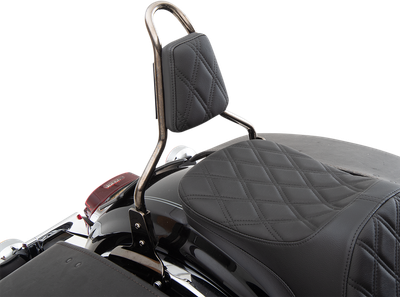 DRAG SPECIALTIES SEATS Tapered Backrest Pad - Double Diamond - Black Stitch 0822-0449